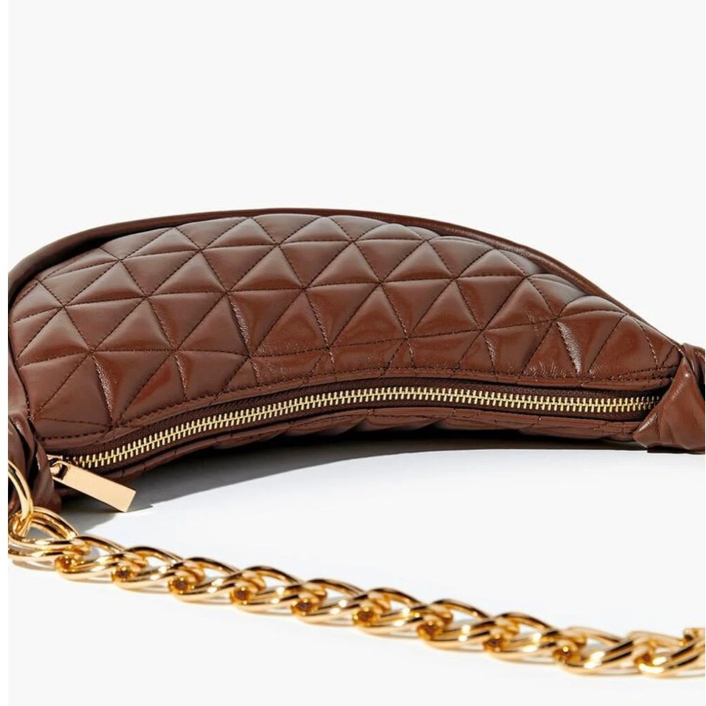 Quilted Faux Leather Shoulder Bag - Picture 4 of 4